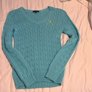 Ralph Lauren V-Neck Sweater - Light Blue